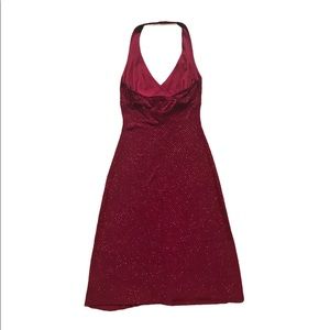 City Triangles Red Halter Neck Dress